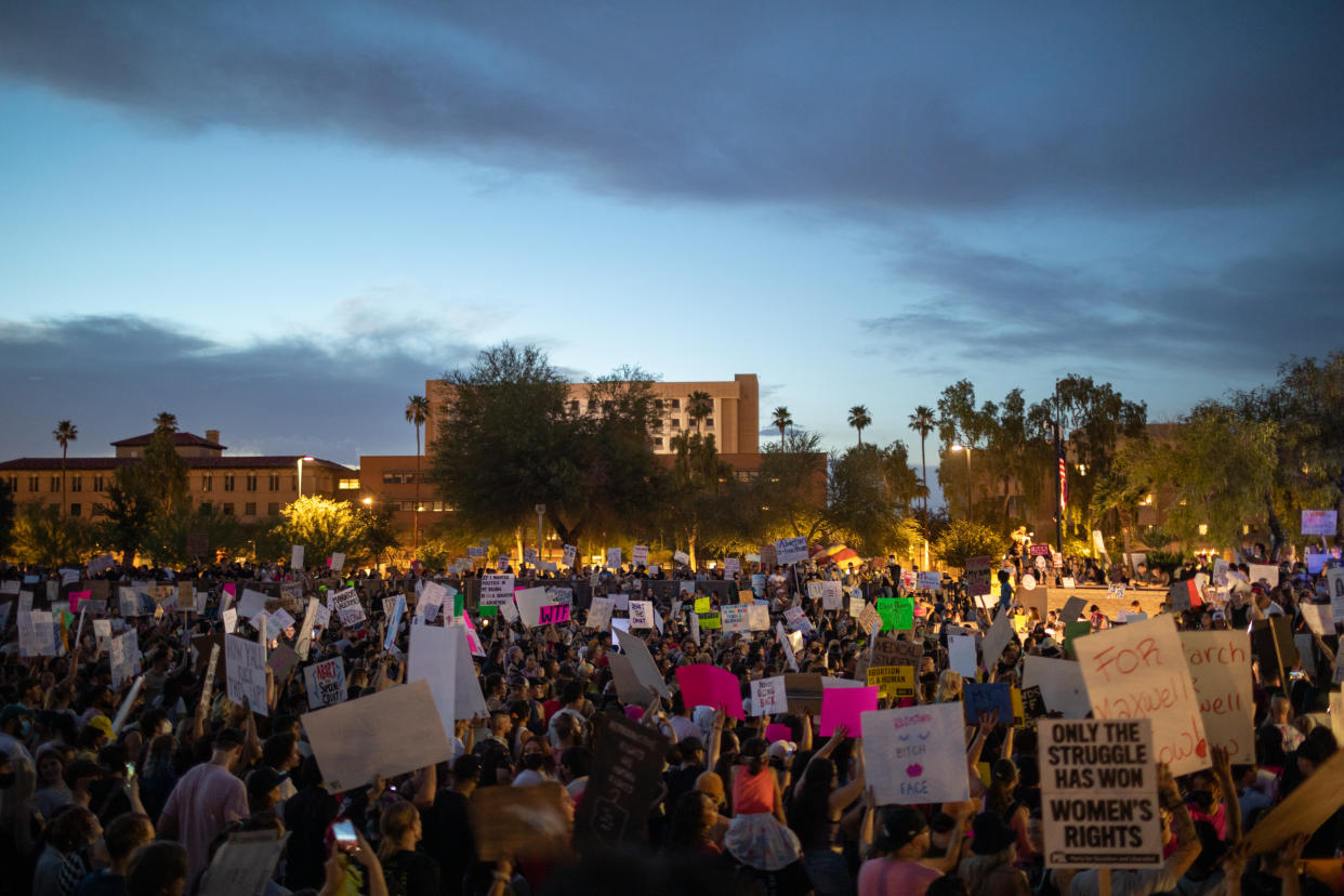 Thousands of people converged after the march