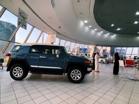 Toyota FJ Cruiser 2019 on display at Toyota dealer in Dhahran