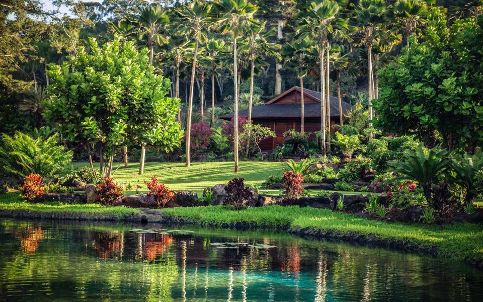 Garden at Four Seasons Hotel Lanai at Koele, Lanai, Hawaii