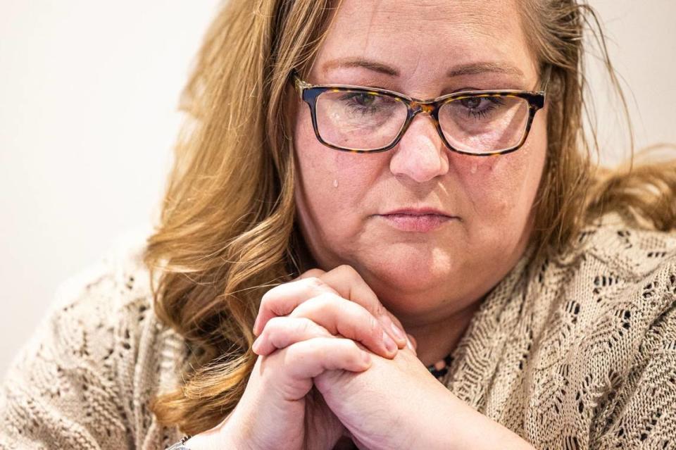 Andrea McCutcheon becomes emotional talking about her daughter Valerie Vineyard, who died from fentanyl poisoning on May 27, 2021, at the age of 19. Vineyard and her boyfriend Harrison were both found unconscious the morning after they took a Percocet pill laced with fentanyl. Vineyard’s boyfriend survived, but she did not.