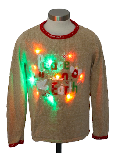 where to buy ugly christmas sweaters, Tiara International Christmas Collection Womens Multicolor Lightup Ugly Christmas Sweater