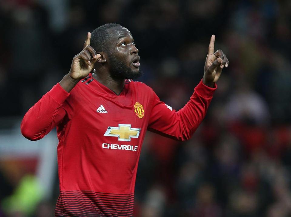 Romelu Lukaku scored just before half-time (Man Utd via Getty)