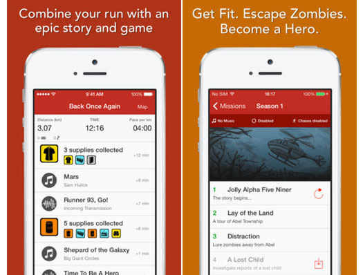 Zombies, Run! is, if you hadn't already guessed, unlike anything else on this list. If, like us, you're struggling for motivation when you run then this app handily provides an incentive: escaping a giant horde of zombies. With a full-blown storyline written by award-winning novelist Naomi Alderman the app takes you through 'missions' as you run for your life. Create your own playlists within the app and look back on your finest escapes. Think of it as the ultimate game. £2.49 <strong>I</strong> <a href="https://itunes.apple.com/gb/app/zombies-run!/id503519713?mt=8" target="_blank">iOS</a>, <a href="https://play.google.com/store/apps/details?id=com.sixtostart.zombiesrun&hl=en_GB" target="_blank">Android</a>