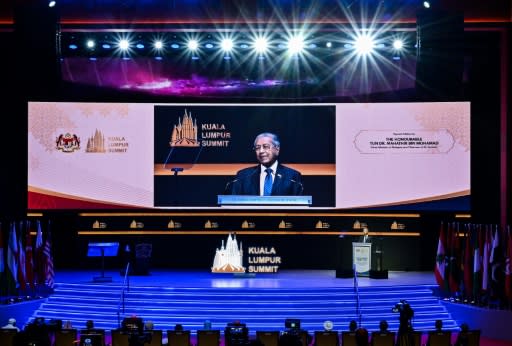 Malaysia?s Prime Minister Mahathir Mohamad delivers speaking during the opening ceremony of the Kuala Lumpur Summit