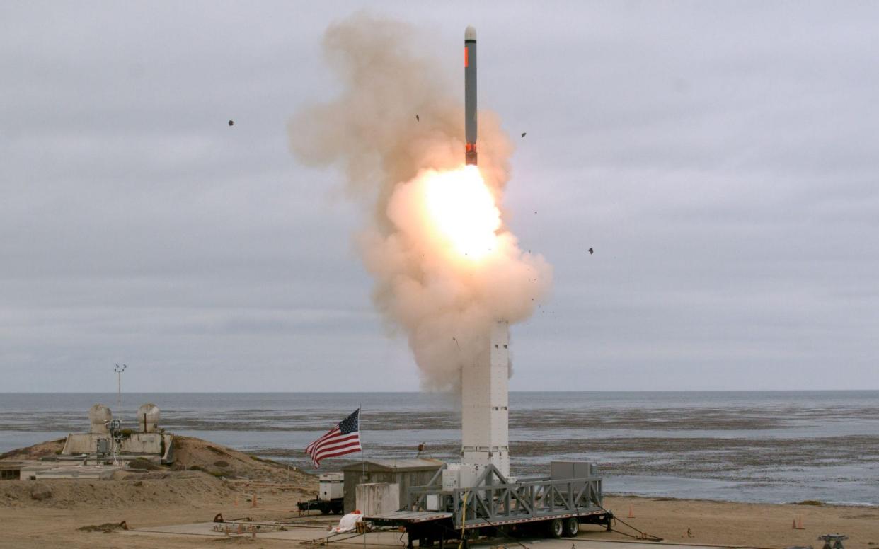 The flight test of a ground-launched cruise missile took place at San Nicolas Island, California - REX