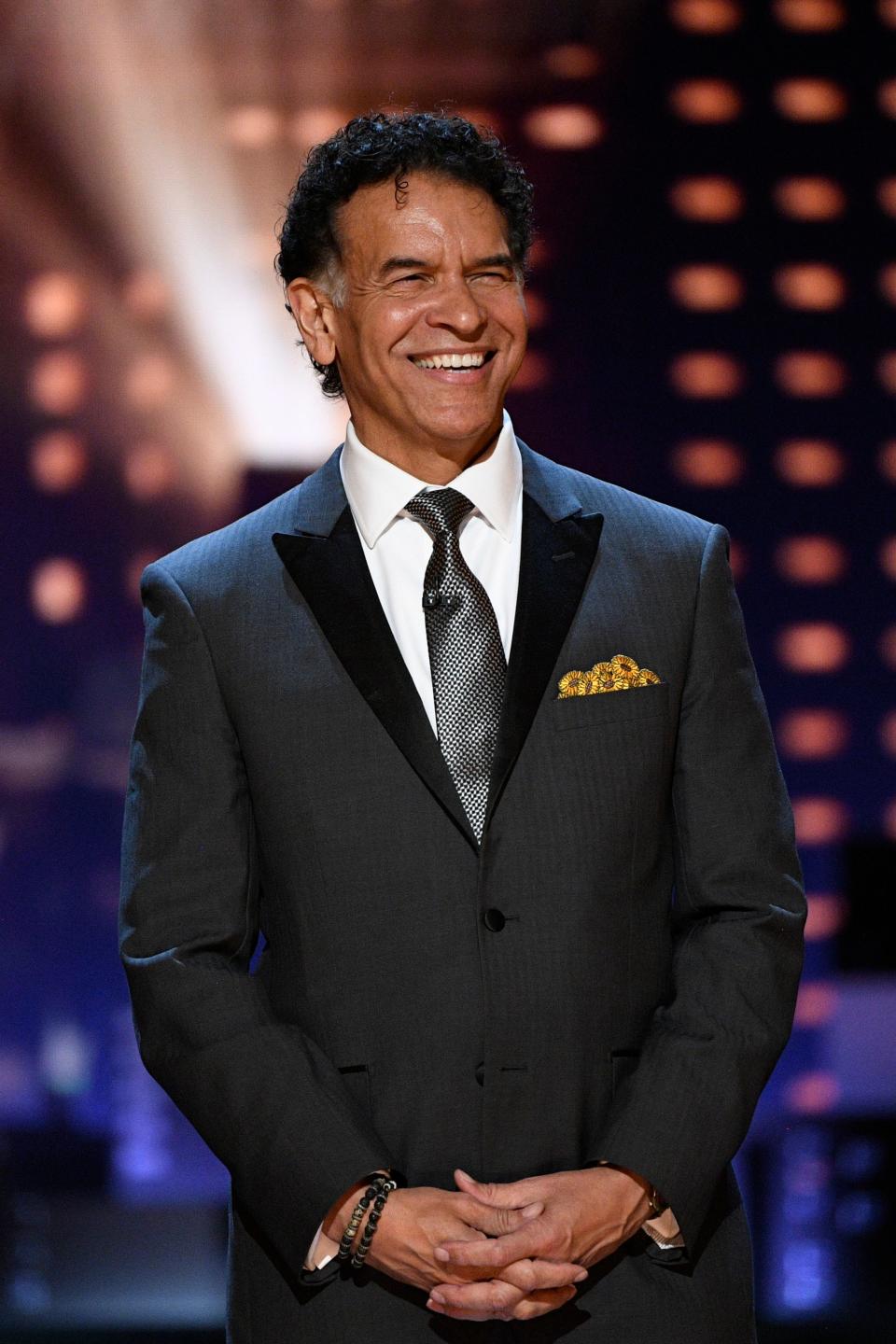 Brian Stokes Mitchell introduces the "In Memoriam" segment during the 73rd Annual Tony Awards ceremony at Radio City Music Hall June 9, 2019.