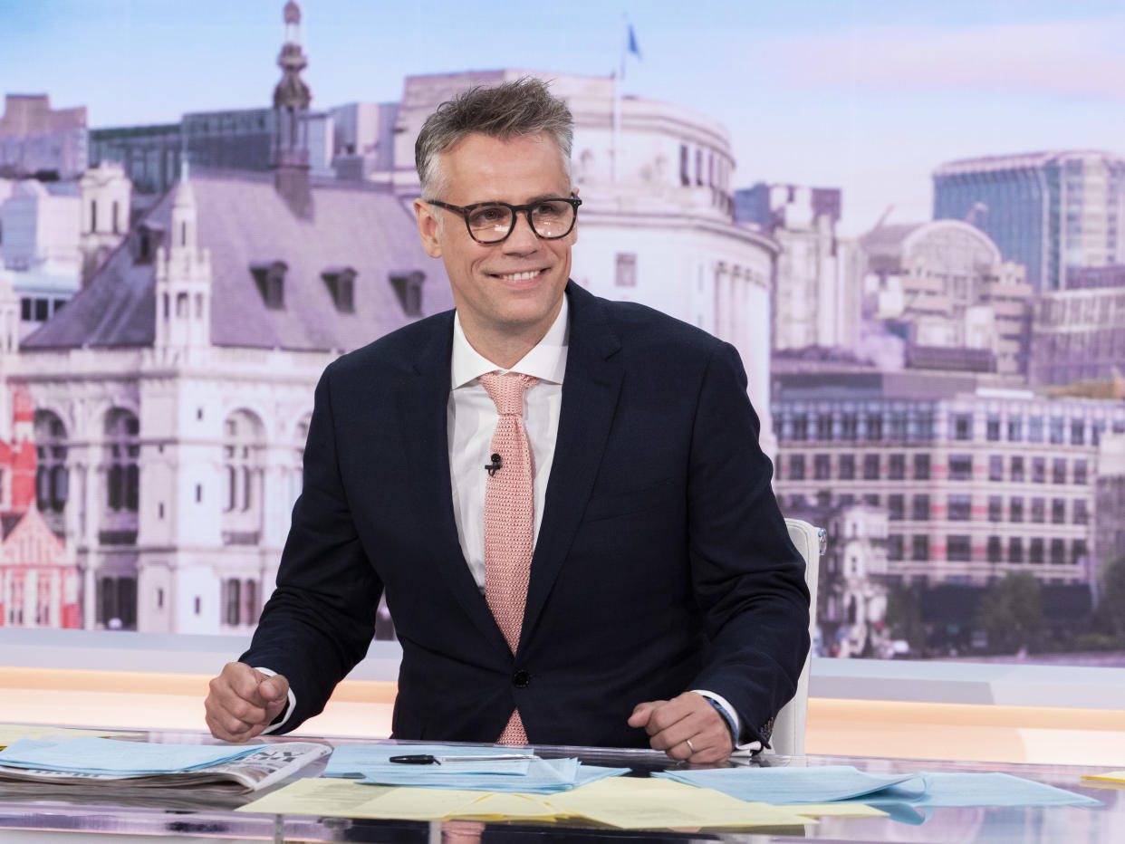 Richard Bacon felt emotional as he returned to guest host 'Good Morning Britain'. (ITV/Shutterstock)