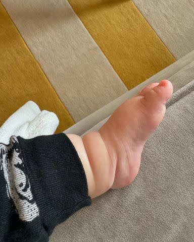 <p>Kourtney Kardashian/Instagram</p> Kardashian posted a cute snap of son Rocky's foot on May 31