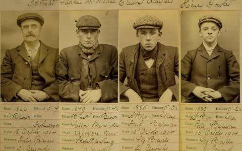 Mugshots of some of the real Peaky Blinders - Credit: SWNS.com