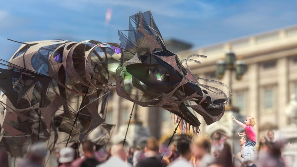 The Hatchling dragon puppet which will be part of the Jubilee Pageant (Platinum Jubilee Pageant/PA) (PA Media)