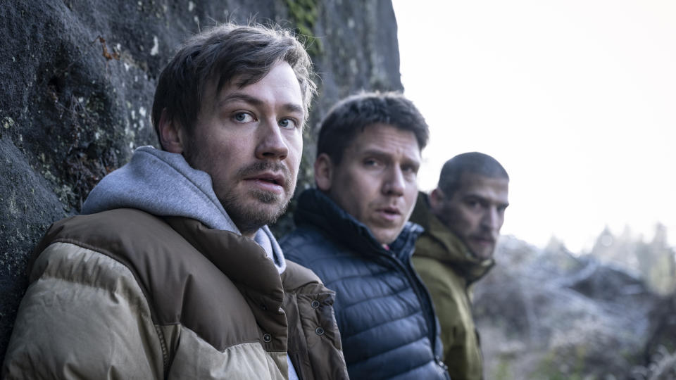 Three men on a a mountain (ANKE NEUGEBAUER / Courtesy of Netflix)