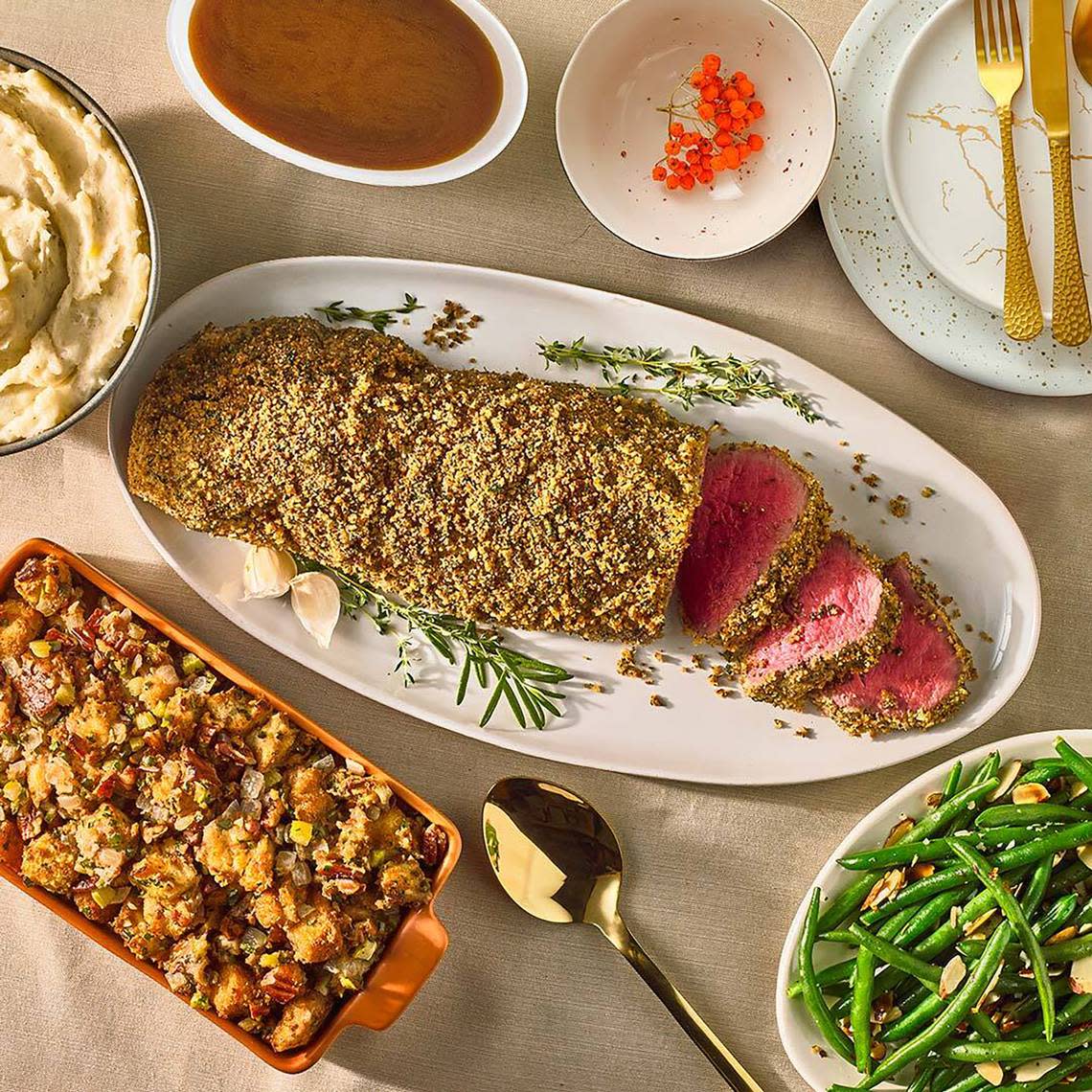 Central Market has a Thanksgiving menu that includes a beef tenderloin meal for those not wanting a traditional turkey,.