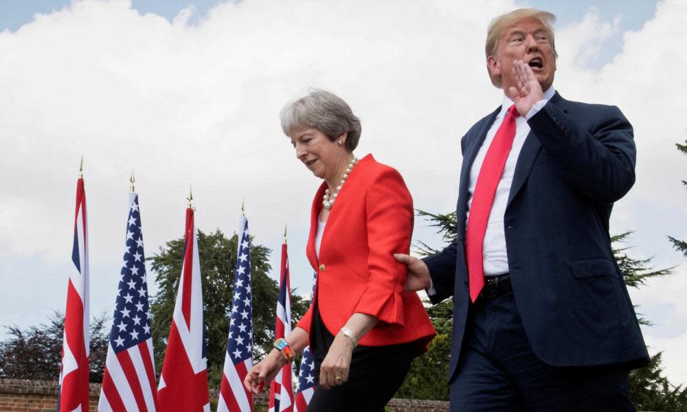 Theresa May with Donald Trump