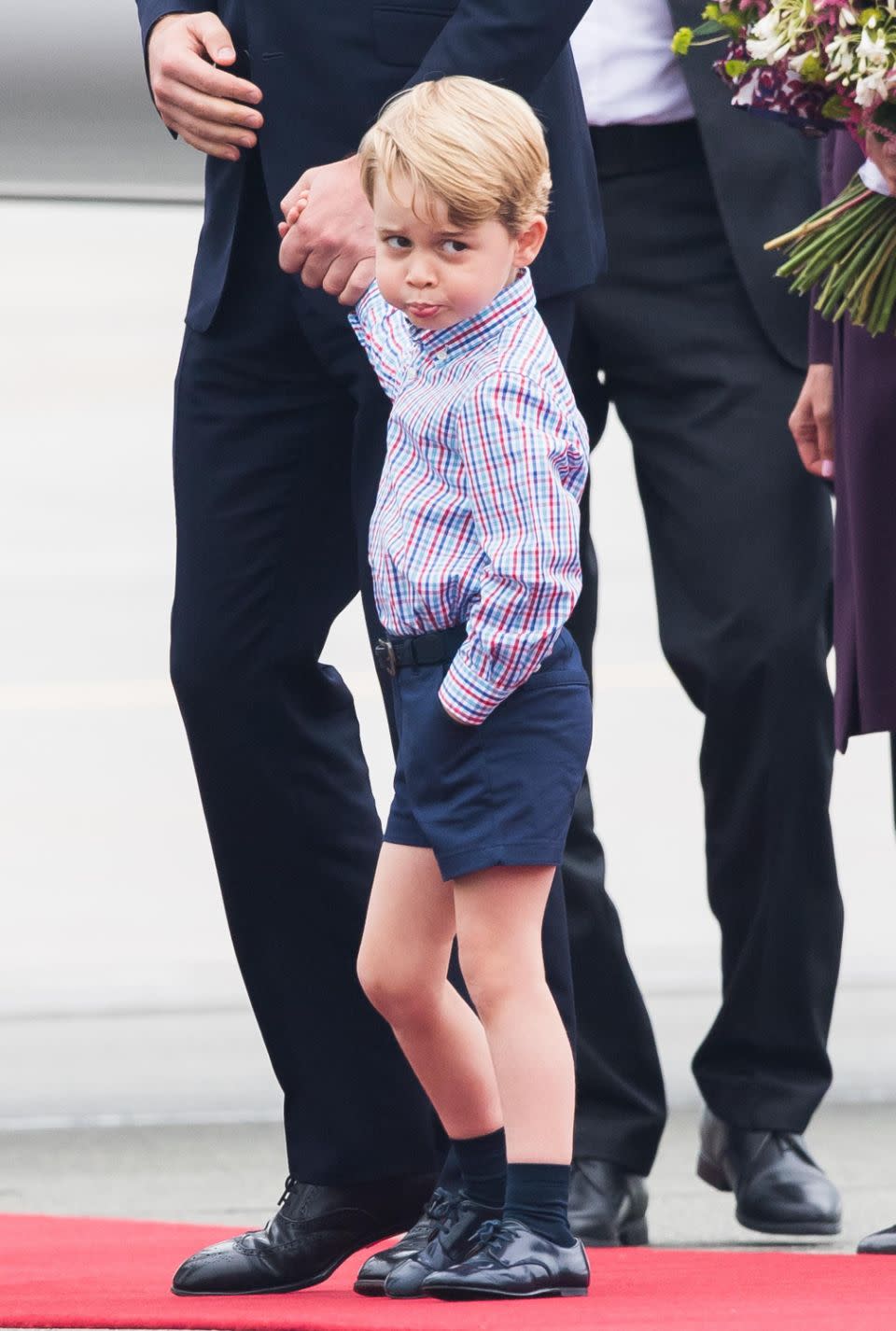 Prince George is taking after his grandmother. Photo: Getty