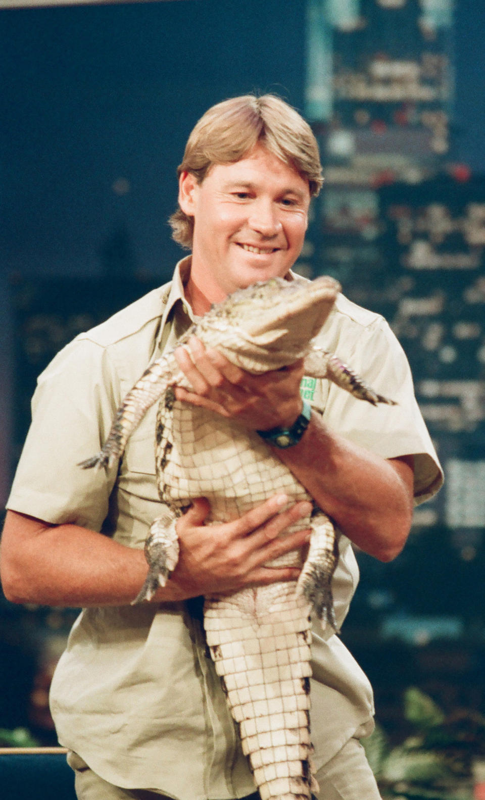   Steve Irwin en 'THE TONIGHT SHOW WITH JAY LENO' en 1998 -- (Photo by: Margaret Norton/NBCU Photo Bank/NBCUniversal via Getty Images via Getty Images)