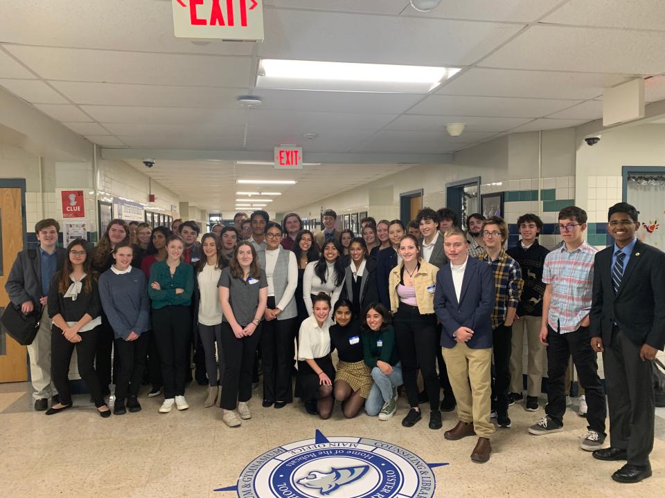 Participants in a recent New Hampshire High School Debate League tournament at Oyster River High School in Durham.