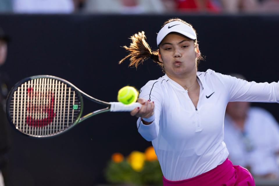 Emma Raducanu made her return to action in Auckland last week (AP)