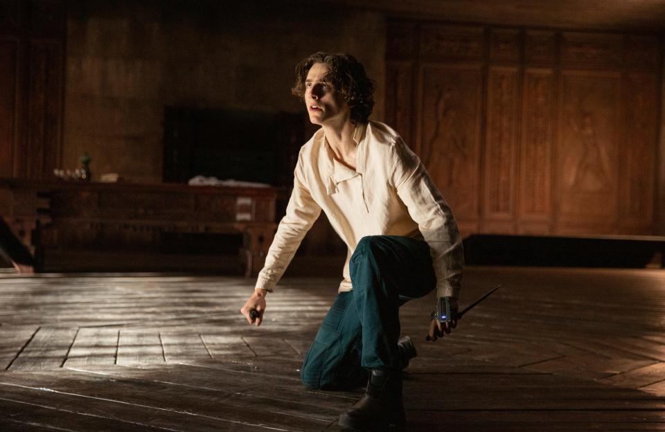 The complex choreography of Timothée Chalamet's shield training with Josh Brolin required "weeks, even months, to be able to do the scene at that speed," director Denis Villeneuve says.