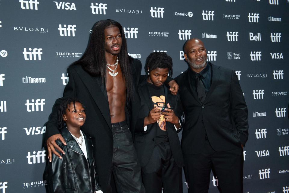 Lil Nas X and his family during the Toronto International Film Festival. 