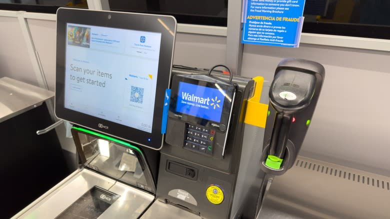 Walmart self checkout station