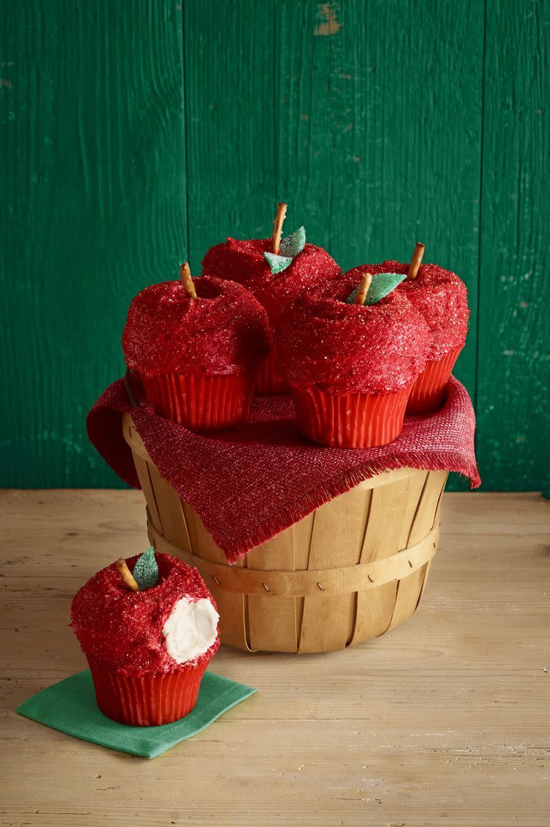 <p>In-season Red Delicious apples are the inspiration for these fall treats that could also work as an <a href="https://www.womansday.com/life/g353/10-gift-ideas-for-teachers/" rel="nofollow noopener" target="_blank" data-ylk="slk:adorable teacher's gift;elm:context_link;itc:0;sec:content-canvas" class="link ">adorable teacher's gift</a>. </p><p><a href="https://www.womansday.com/food-recipes/food-drinks/recipes/a56452/apple-cupcakes-recipe/" rel="nofollow noopener" target="_blank" data-ylk="slk:Get the Apple Cupcakes recipe.;elm:context_link;itc:0;sec:content-canvas" class="link "><em><strong>Get the Apple Cupcakes recipe.</strong></em></a></p><p><strong>What You'll Need: </strong><a href="https://www.amazon.com/Glassine-Baking-Cups-Standard-Count/dp/B0049IC56G?tag=syn-yahoo-20&ascsubtag=%5Bartid%7C10070.g.1966%5Bsrc%7Cyahoo-us" rel="nofollow noopener" target="_blank" data-ylk="slk:Baking cups;elm:context_link;itc:0;sec:content-canvas" class="link ">Baking cups</a> ($6, Amazon)<br></p>