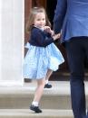 <p>The Cambridge's only <a href="https://www.elle.com/uk/life-and-culture/culture/a19680703/prince-george-princess-charlotte-visit-royal-baby-brother/" rel="nofollow noopener" target="_blank" data-ylk="slk:daughter looked thrilled;elm:context_link;itc:0;sec:content-canvas" class="link ">daughter looked thrilled </a>to walk up the stairs of the Lindo Wing to<a href="https://www.elle.com/uk/life-and-culture/culture/a19596075/kate-middleton-gives-birth-third-royal-baby/" rel="nofollow noopener" target="_blank" data-ylk="slk:meet her new baby brother, Prince Louis;elm:context_link;itc:0;sec:content-canvas" class="link "> meet her new baby brother, Prince Louis </a>on April 23 2018.</p>