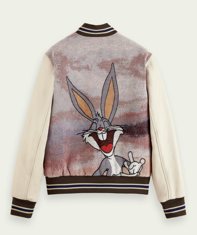 ACME Looney Tunes Bugs Bunny Baseball Bomber Jacket - Vintage
