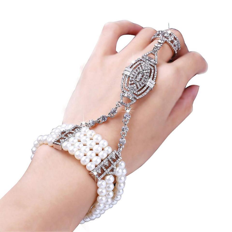 1920s Flapper Bracelet Ring Set