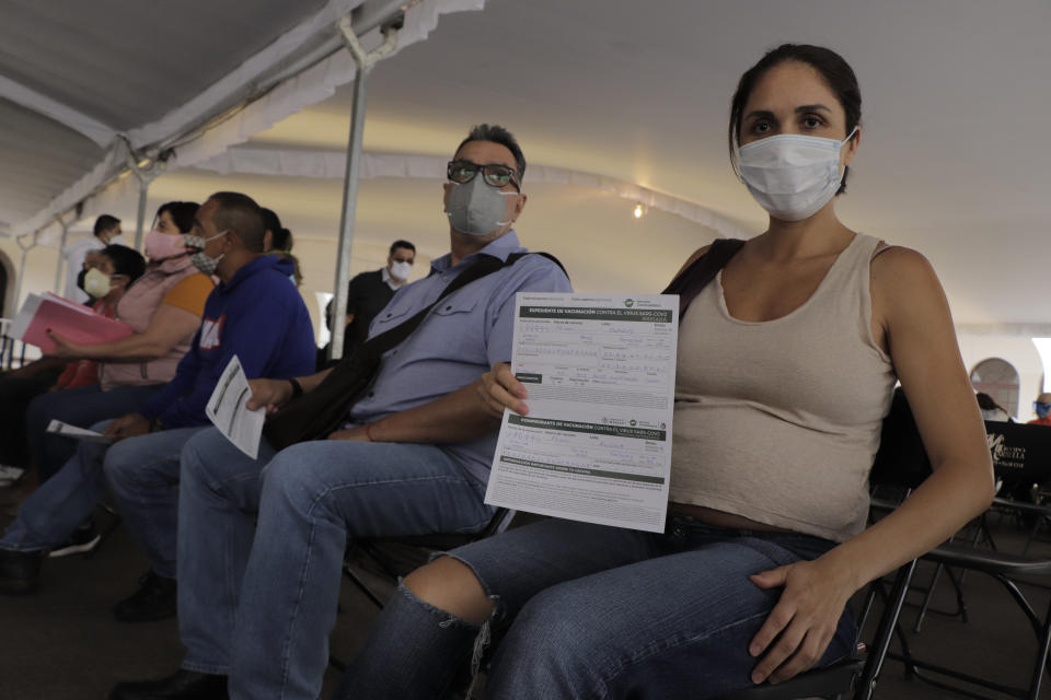 Vacunación de mujeres embarazadas en Ciudad de México.  (Foto: Gerardo Vieyra/NurPhoto via Getty Images)