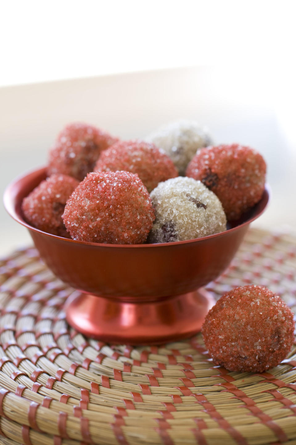 This Sept. 23, 2013 photo shows no bake cranberry coconut bites in Concord, N.H. (AP Photo/Matthew Mead)