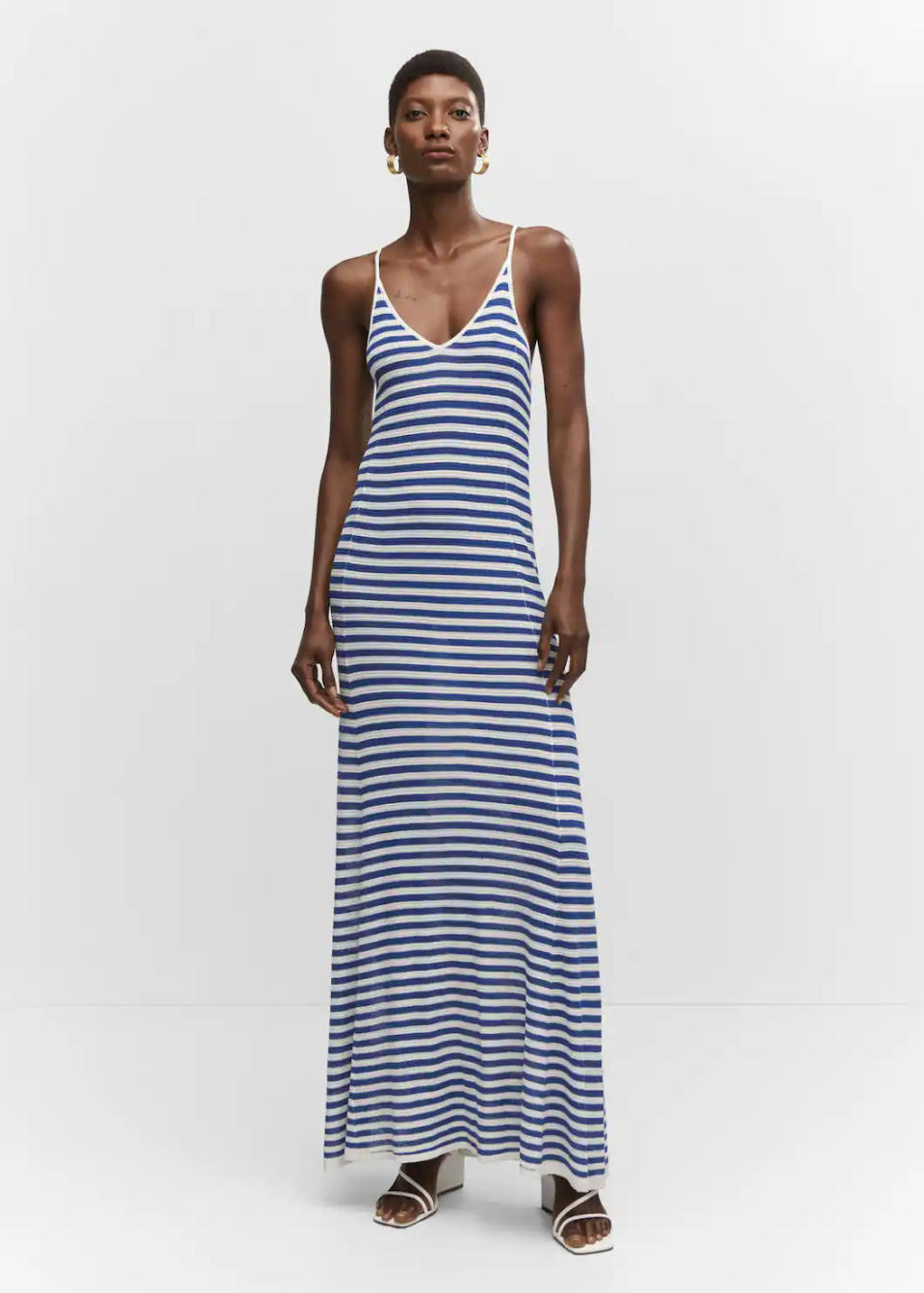 Striped jersey dress. Image via Mango.