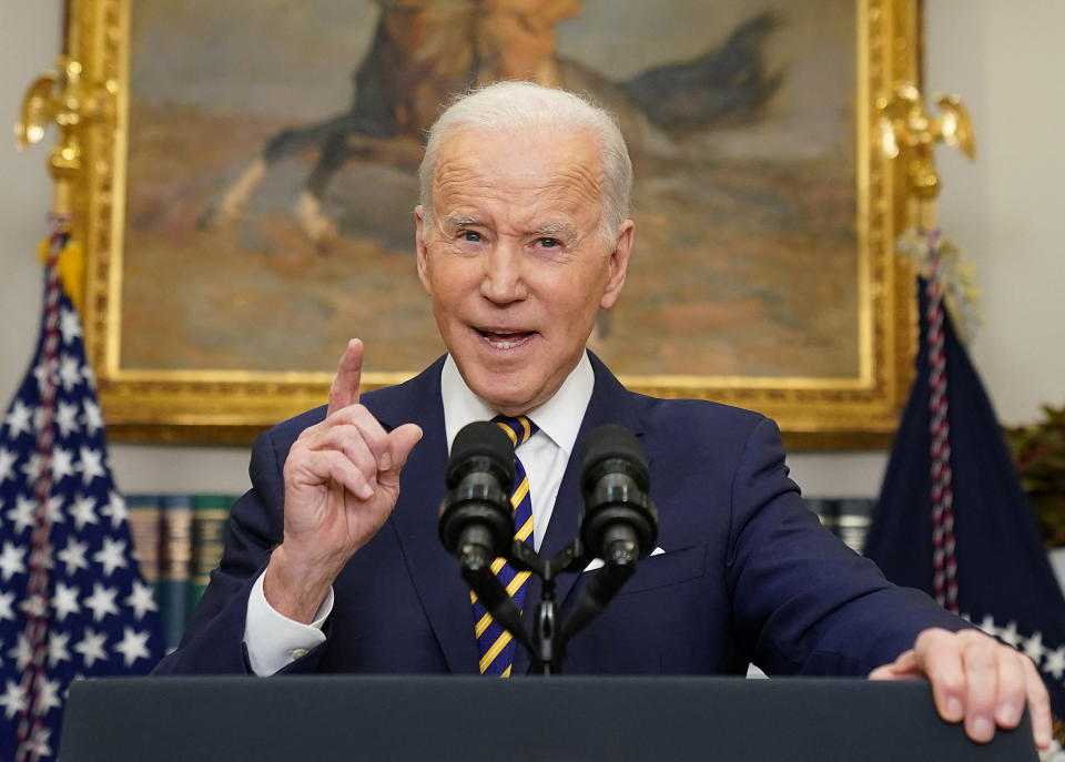 US President Joe Biden announces new actions against Russia.