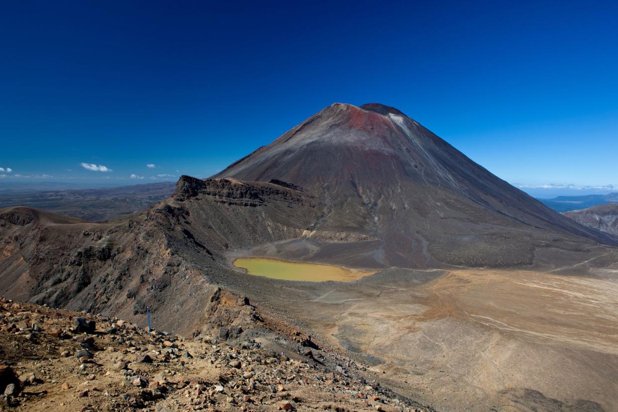 Mt. Ngauruhoe also knows as Mt. Doom from the Lord of the Rings in the Tongariro National Park on the North island of New Zealand