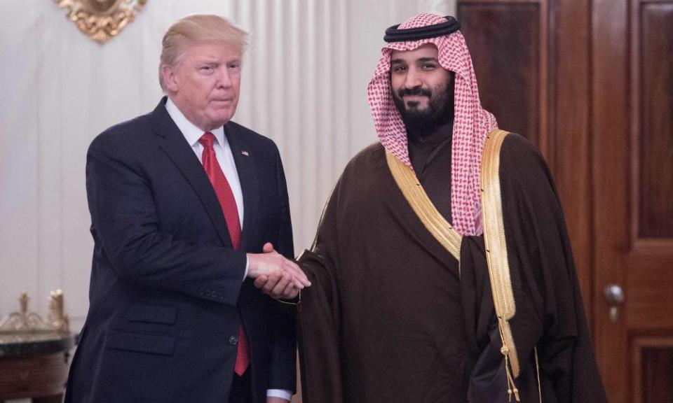 Donald Trump welcomed Saudi Crown Prince Mohammad Bin Salman to the Oval Office in March 2017.