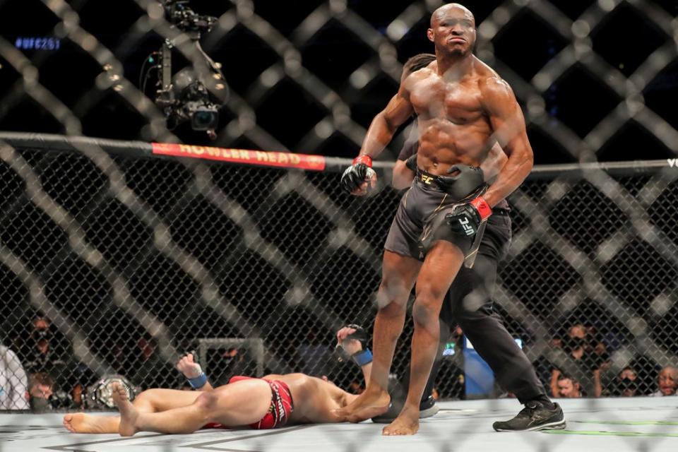 Kamaru Usman knocked out Jorge Masvidal in April to retain his title (Getty Images)