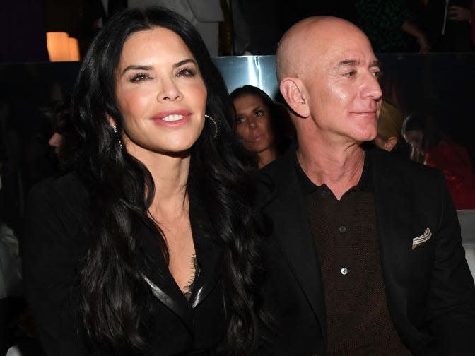 Lauren Sanchez, Amazon CEO Jeff Bezos, and Anna Wintour