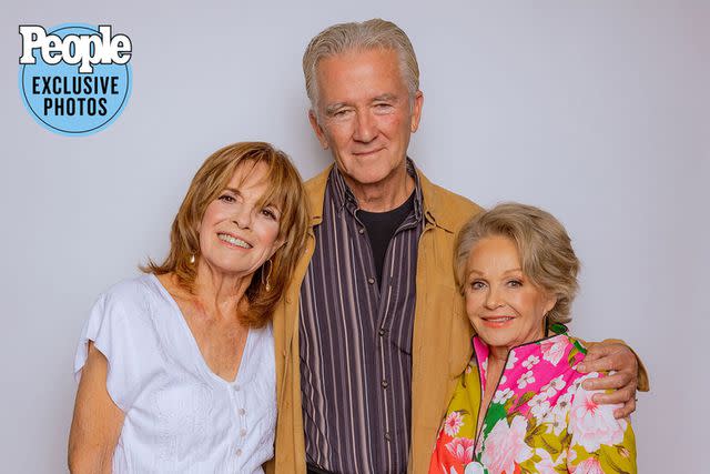 <p>Emma McIntyre</p> Patrick Duffy, Linda Gray and Charlene Tilton