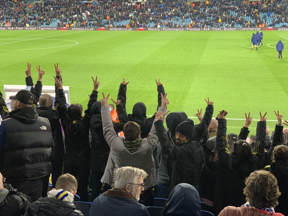 Afghan players and their families at Elland Road