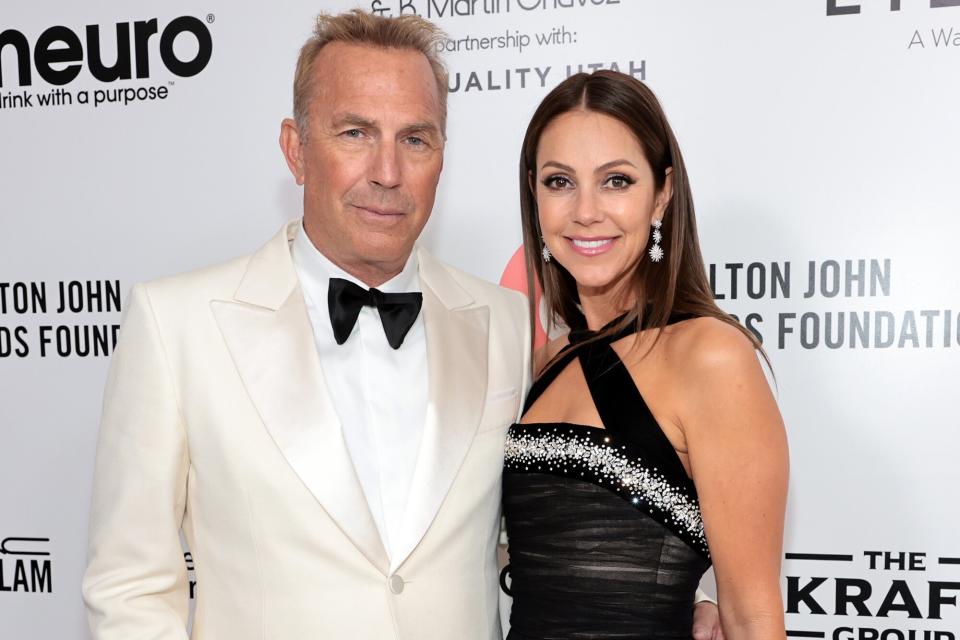 Kevin Costner and Christine Baumgartner in 2022