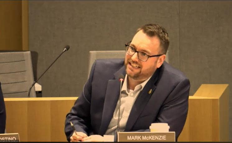 Windsor city Coun. Mark McKenzie made a motion at the city's environment, transportation and public safety committee on May 24, 2023 to defer a decision on moving alleyway garbage collection to front curbs. 