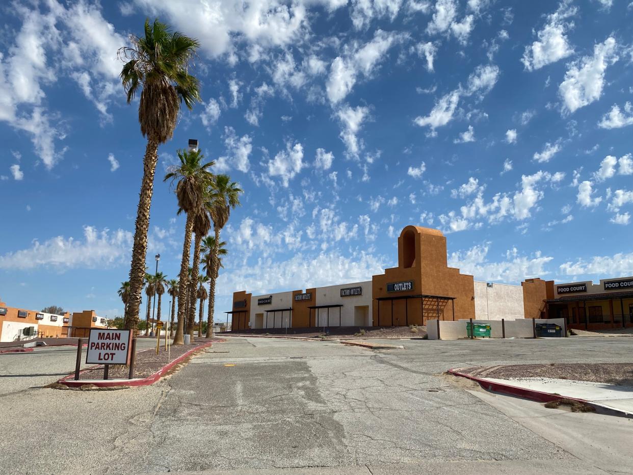 Barstow's formerly-thriving Factory Merchants Outlet Plaza began a descent into abandonment roughly two decades ago.