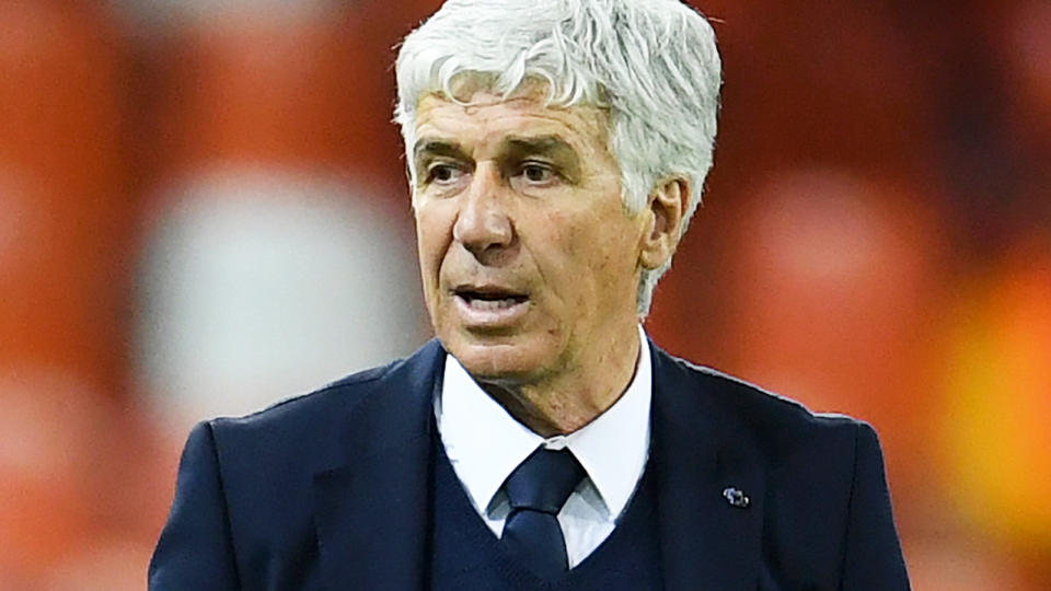 Gian Piero Gasperini, pictured here during the UEFA Champions League round of 16 clash between Valencia and Atalanta.