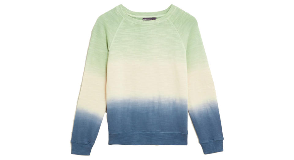 Pure Cotton Tie Dye Crew Neck Sweatshirt