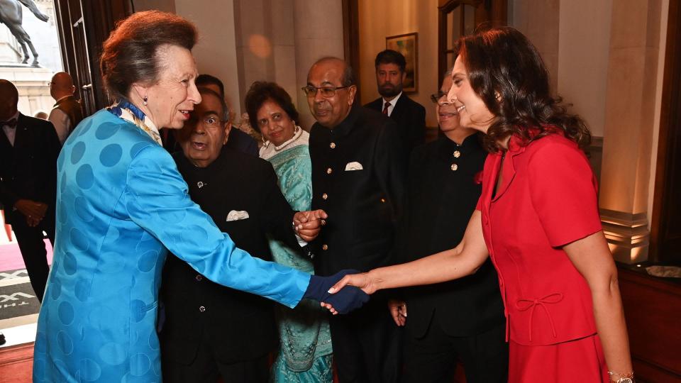 Princess Anne meet representatives from the Hinduja Group