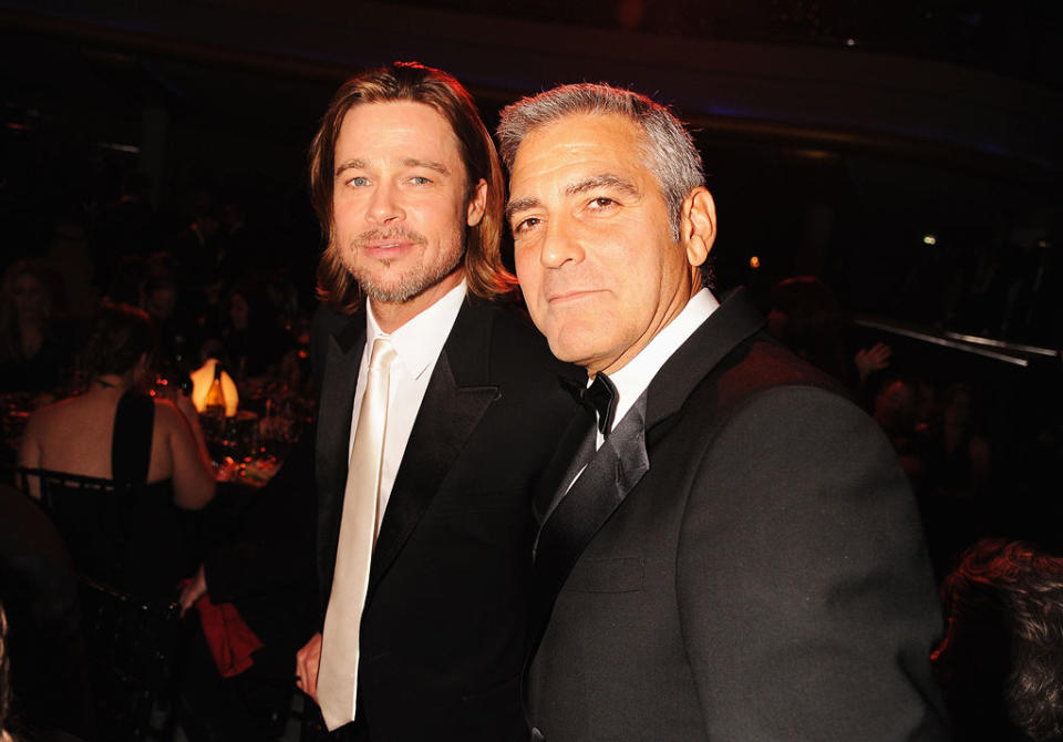 Critics Choice Awards 2012 Party pics Brad Pitt George Clooney