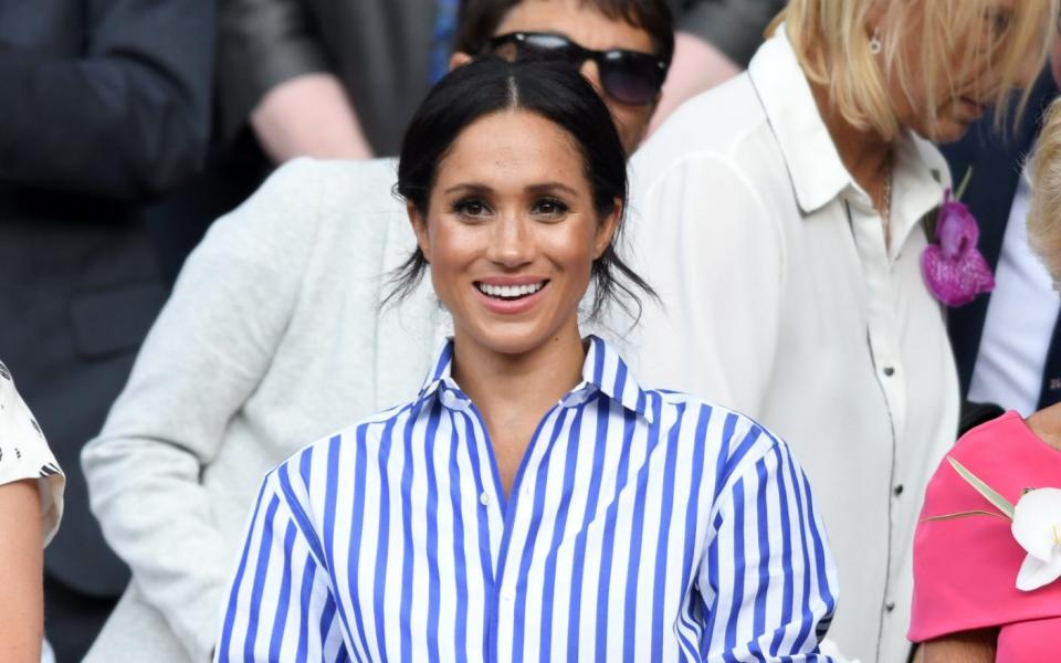 The Duchess of Sussex attending Wimbledon in 2018