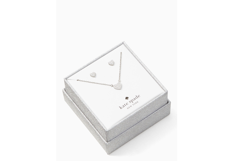 1) Yours Truly Pave Studs And Mini Pendant Set