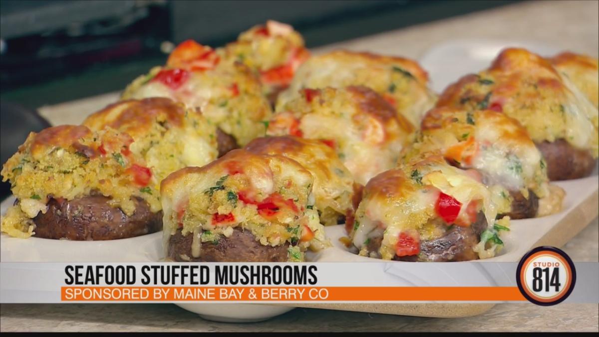 Seafood Stuffed Mushrooms with Maine Bay & Berry Co. WTAJ Studio 814