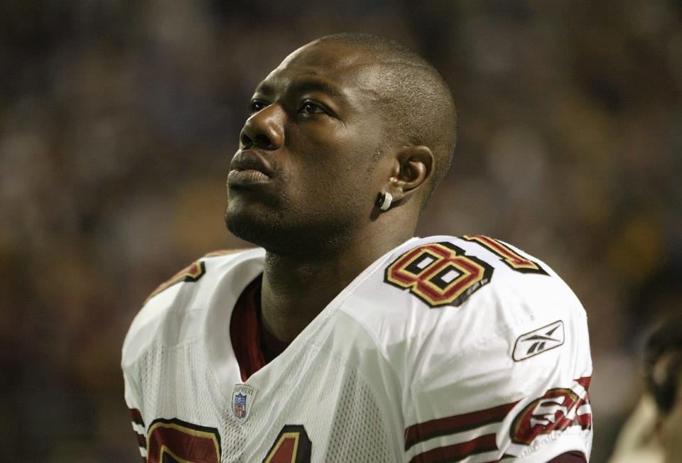 It took Terrell Owens three years to be voted into the Hall of Fame. (Getty)