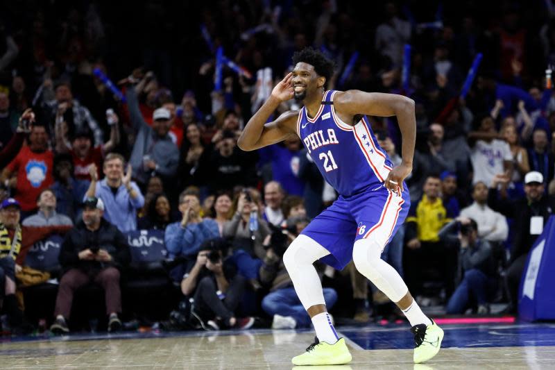 ▲費城76人當家球星Joel Embiid(恩比德)。（圖／美聯社／達志影像）